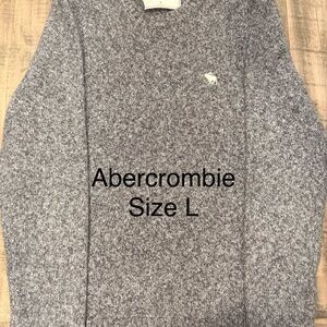 Abercrombie & Fitch Men's Heather Gray Crewneck Sweater